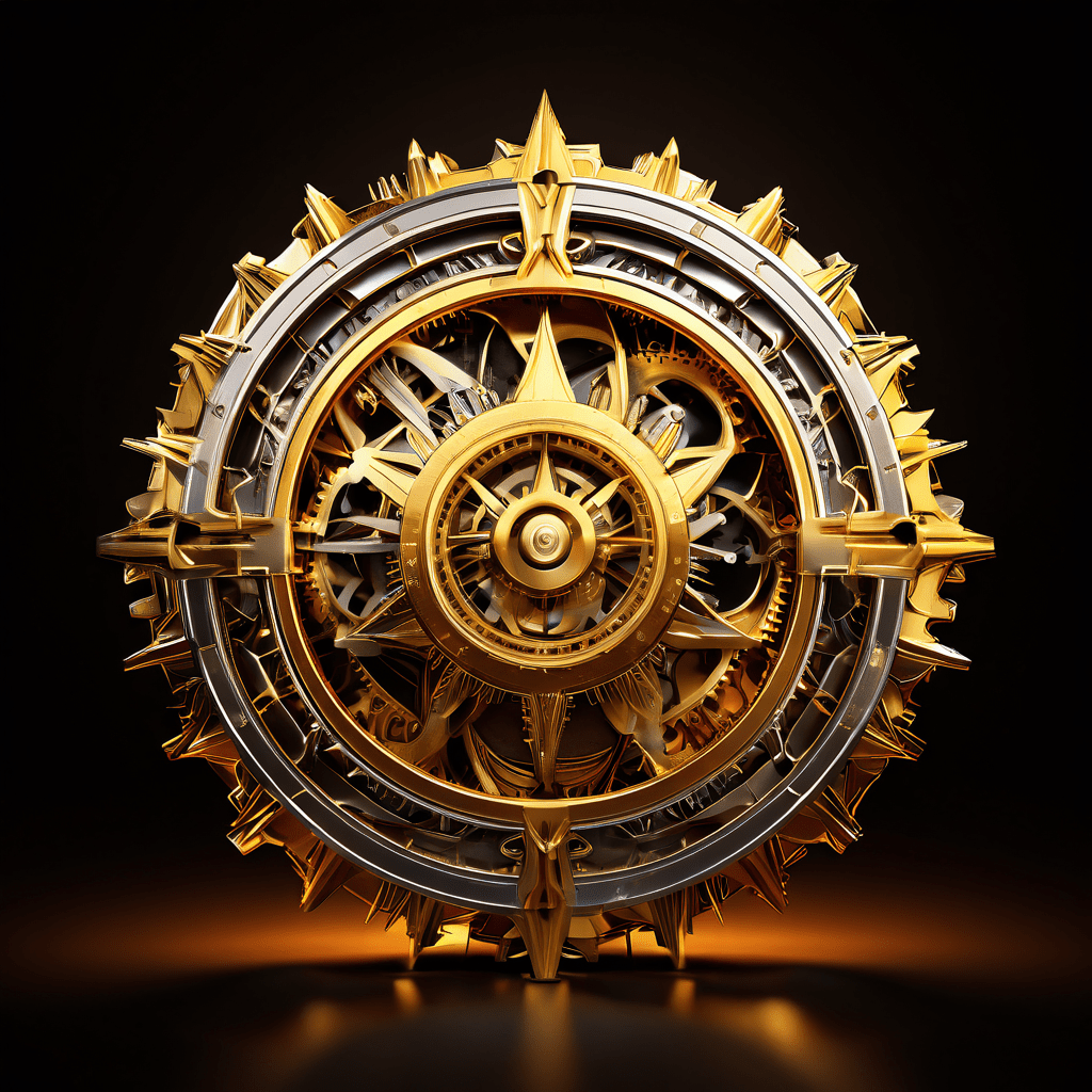 자본의 황금색 톱니바퀴와 의지의 은색 톱니바퀴가 맞물리며 시너지를 발산하고, 접점에서 빛나는 에너지 불꽃이 생성되는 것을 상징적으로 표현한 이미지입니다.