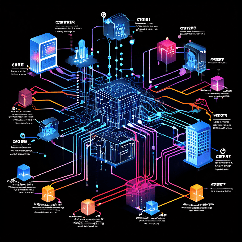 서버, 데이터베이스, 로봇 등 상호 연결된 구성 요소들 간의 데이터 흐름 방향을 화살표로 명시한 시스템 아키텍처 다이어그램을 보여줍니다.