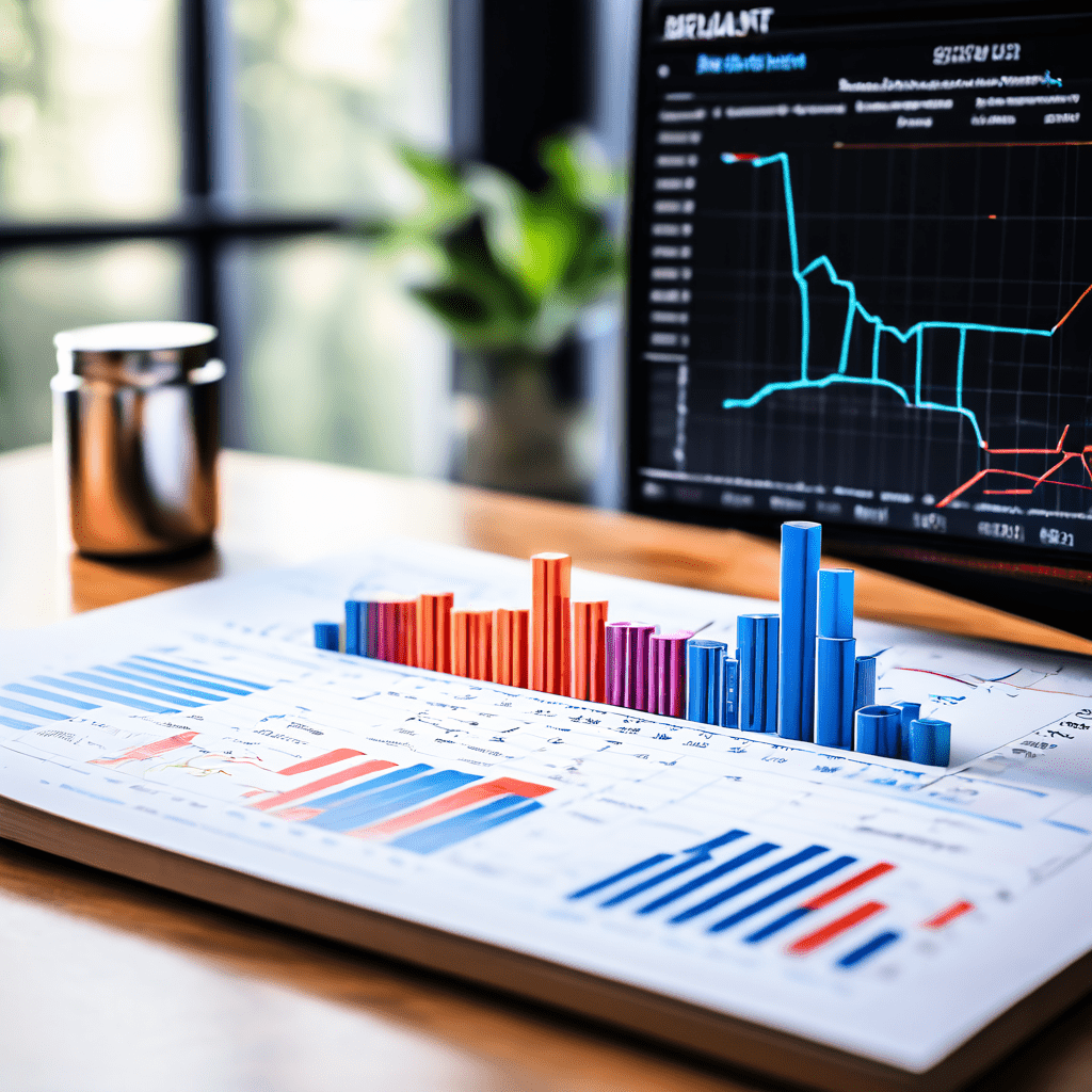 복잡한 배당금 표와 직관적인 차트를 나란히 배치하여 데이터 시각화의 명료성과 효과적인 정보 전달의 중요성을 강조하는 이미지입니다.