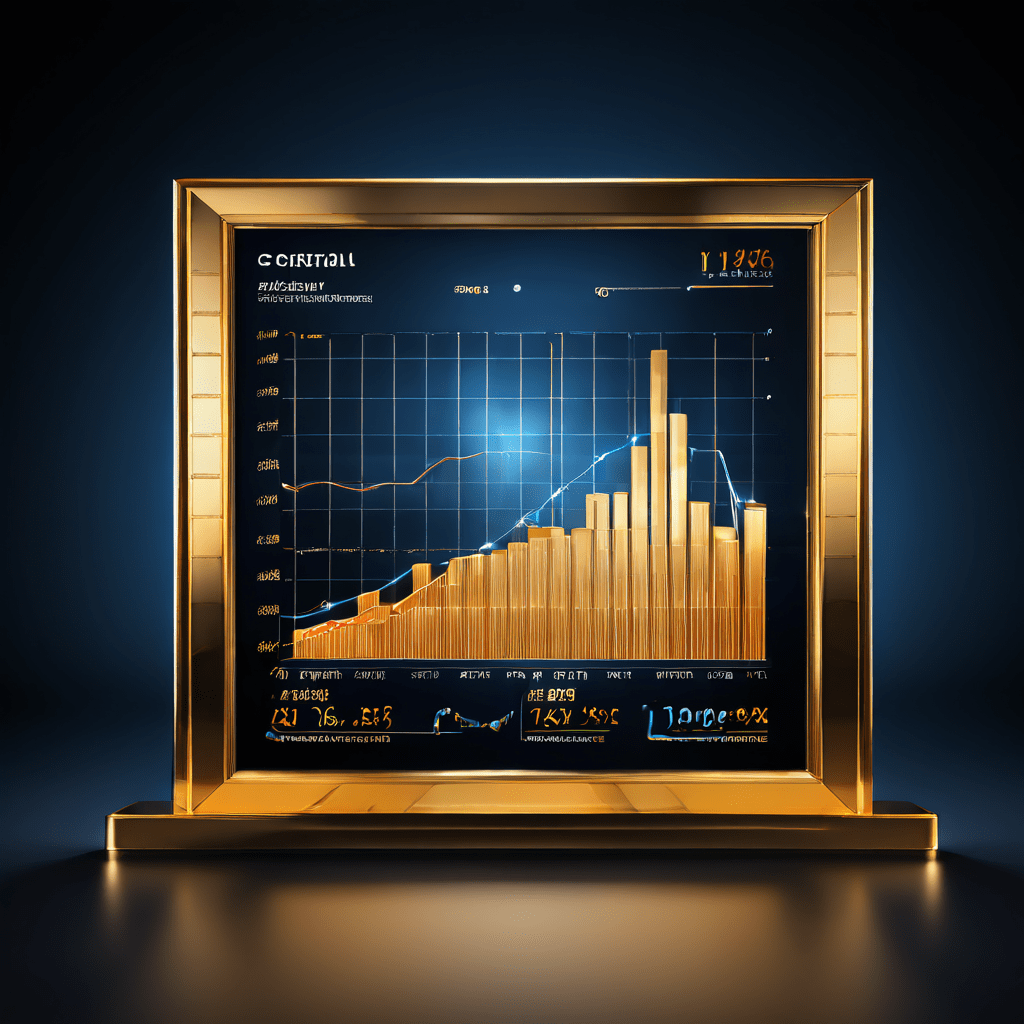 신뢰할 수 있는 분석과 정확한 데이터를 상징하는 금색 승인 도장이 찍힌 선명한 디지털 그래프가 화면에 표시되어 있습니다.