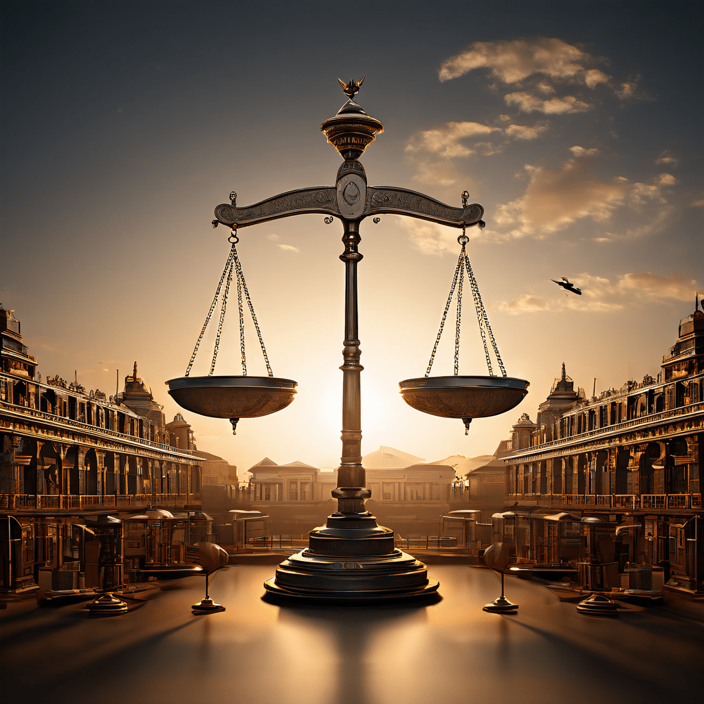 전통 시장과 디지털 사용자를 저울로 비교 분석하고, 시차를 나타내는 시계가 양쪽에 걸쳐 긴 분석적 그림자를 드리운 개념도 이미지입니다.