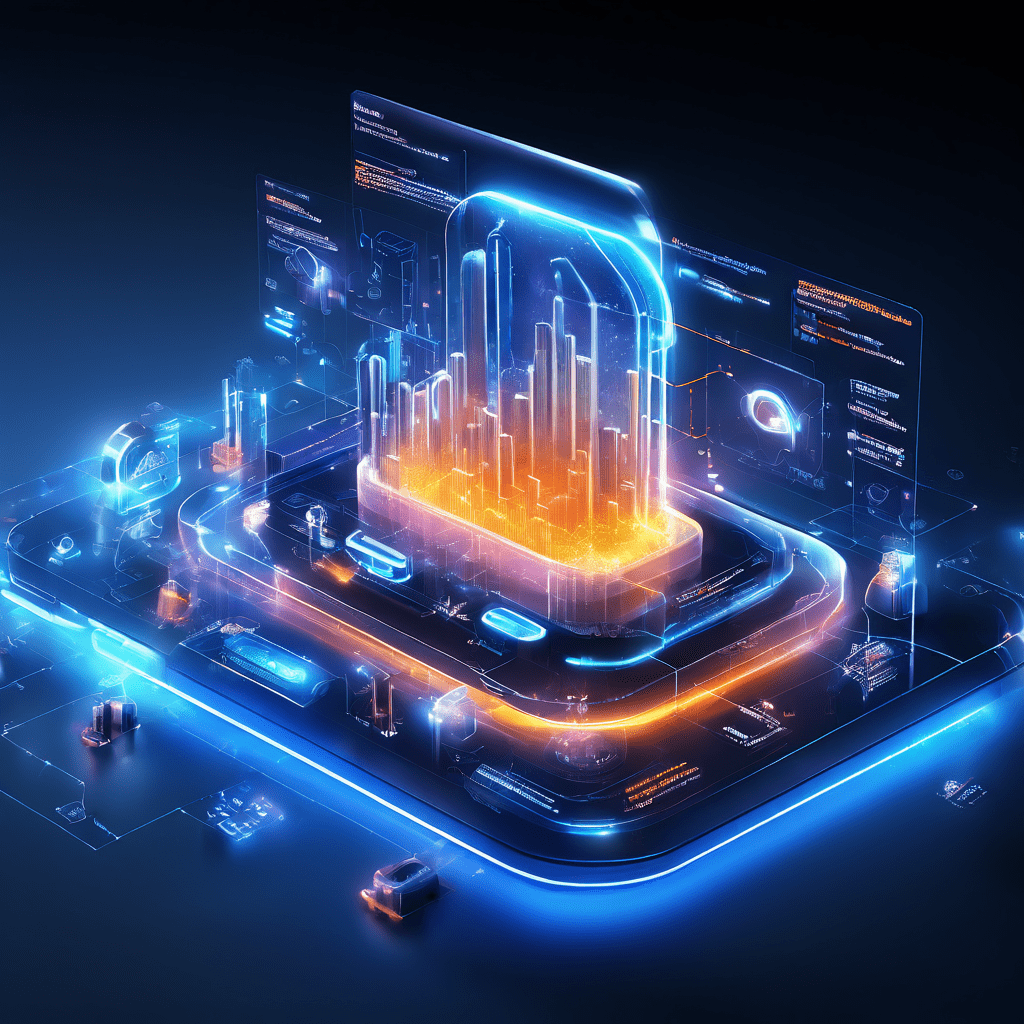 Digital interface with layered glow and data paths showing repeated search history patterns in a secure online service flow.